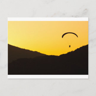 paragliding-at-sunset postcard
