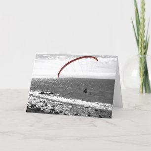 Paragliding By The Ocean - Customisable Card