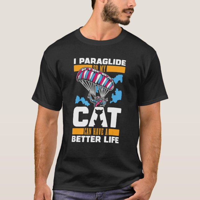 Paragliding Cat Hanggliding Aerial Sports Glider P T-Shirt (Front)