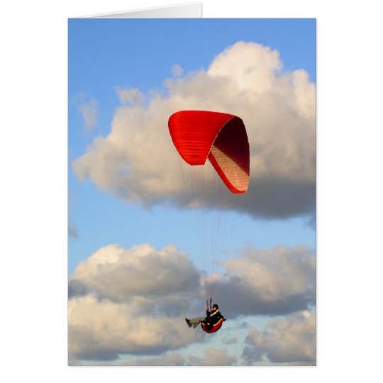 PARAGLIDING IN JERSEY No 2 Card