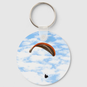 Paragliding in the Clouds - Customisable Keychain