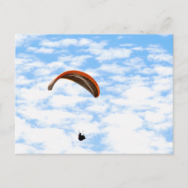 Paragliding in the Clouds - Customisable Postcard (Front)