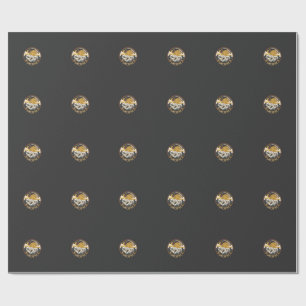 Paragliding Live To Fly Mountains Adventure Emblem Wrapping Paper