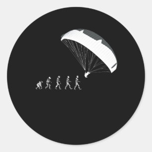 Paragliding Parachutes Soaring Evolution Classic Round Sticker