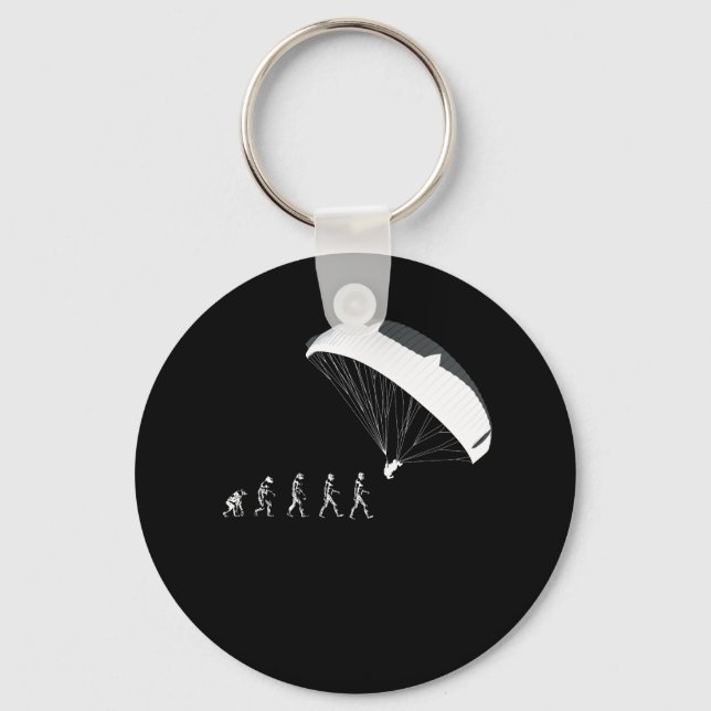 Paragliding Parachutes Soaring Evolution Key Ring (Front)