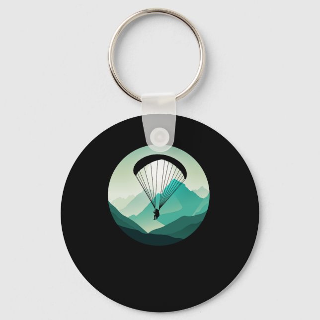 Paragliding Paraglider Key Ring (Front)