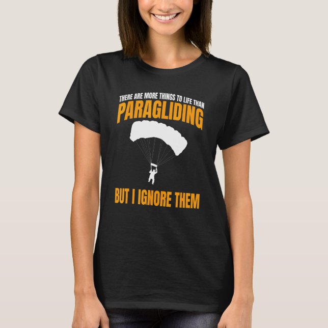 Paragliding Paragliders Hang Gliding Parachute Sky T-Shirt (Front)