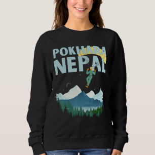 Paragliding Pokhara Lake Over Annapurnas Nepal Sweatshirt