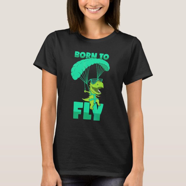 Paragliding Rex Flying Gliding T-Shirt (Front)