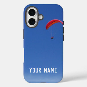 Paragliding Theme with Your Name or Initials iPhone 16 Case