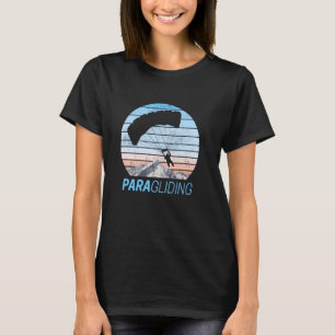 Paragliding Vintage Parasailing Sunset Sport Mount T-Shirt