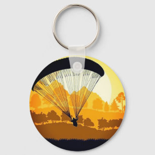 Paragliding yellow key ring