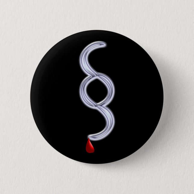 paragraph Gesetz Blut Blutstropfen 6 Cm Round Badge (Front)