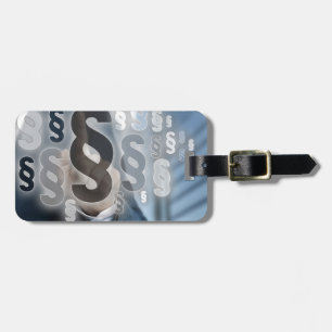 Paragraphs are selected by businessman luggage tag