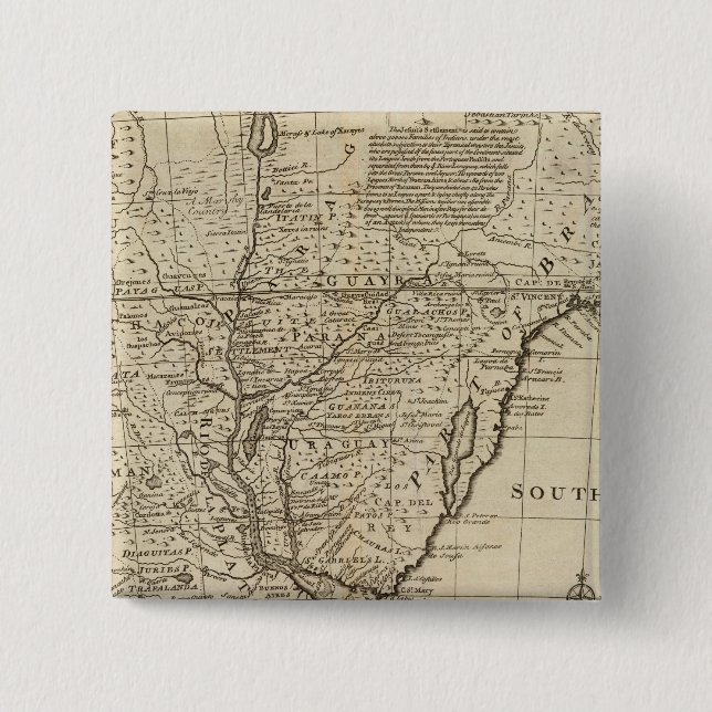 Paraguay 15 Cm Square Badge (Front)