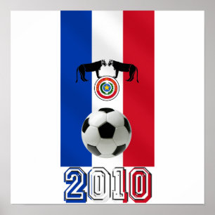 Paraguay 2010 flag of Paraguay soccer ball gifts Poster