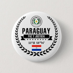Paraguay 6 Cm Round Badge