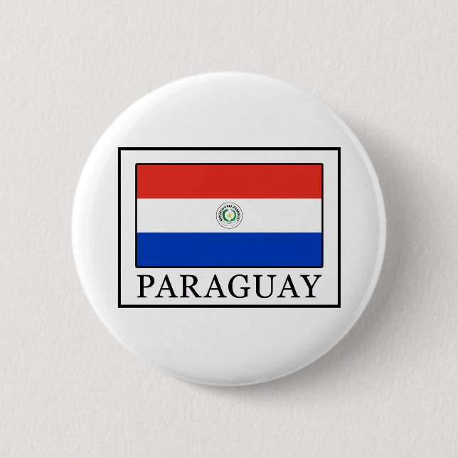 Paraguay 6 Cm Round Badge (Front)