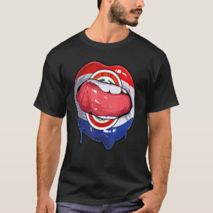 Paraguay Fan Flag Mouth Soccer Paraguayan T-Shirt