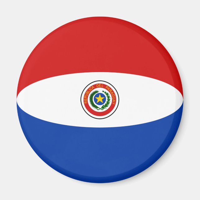 Paraguay Fisheye Flag Magnet (Front)