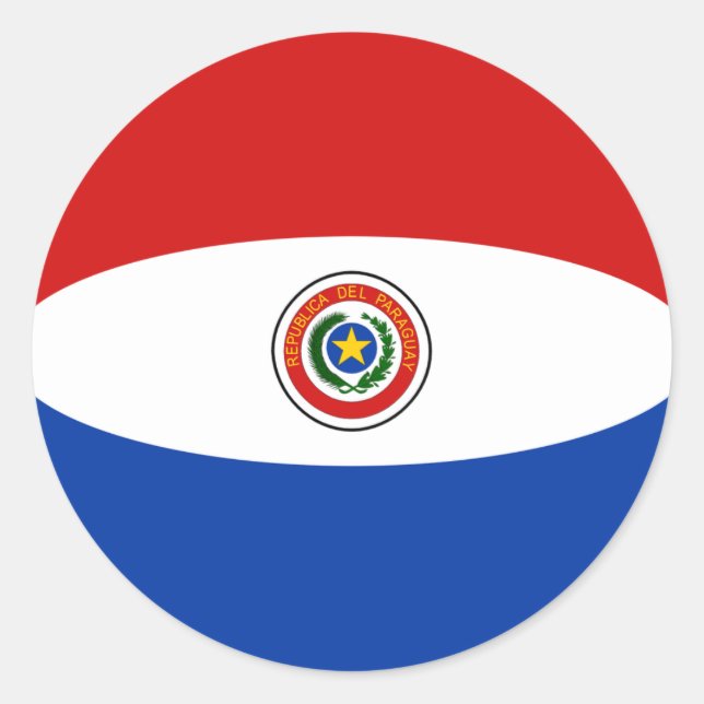 Paraguay Fisheye Flag Sticker (Front)