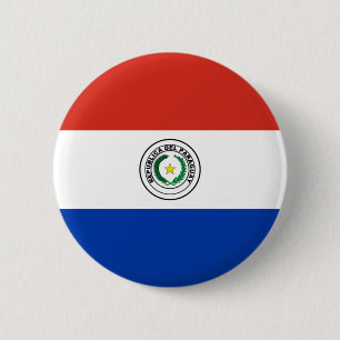 Paraguay Flag 6 Cm Round Badge