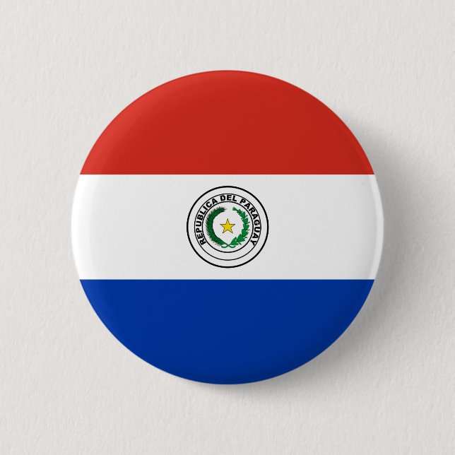 Paraguay Flag 6 Cm Round Badge (Front)