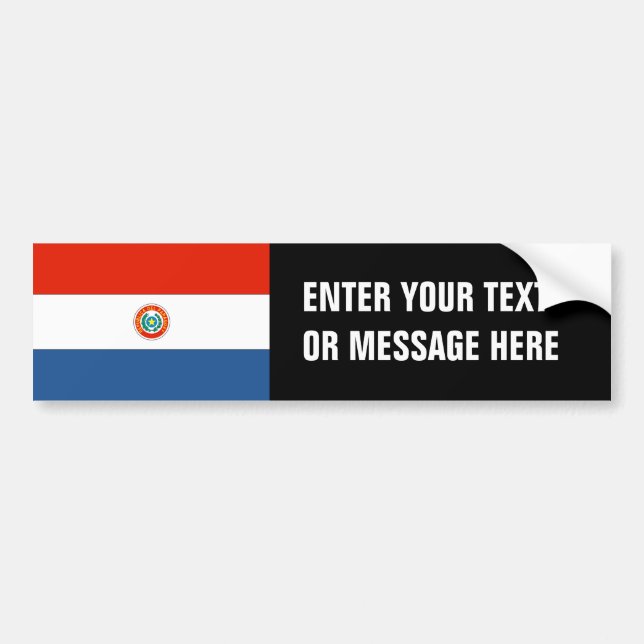 Paraguay Flag Bumper Sticker (Front)