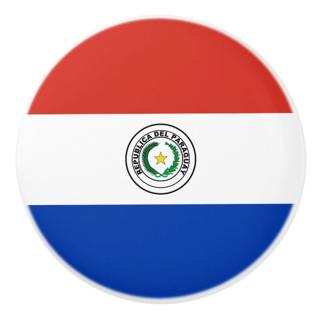 Paraguay Flag Ceramic Knob (Front)