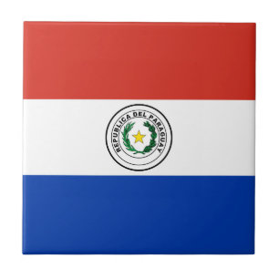 Paraguay flag ceramic tile