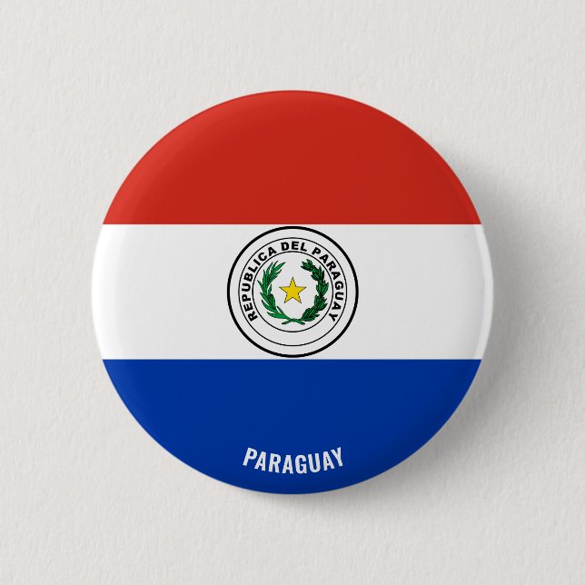 Paraguay Flag Charming Patriotic 6 Cm Round Badge (Front)