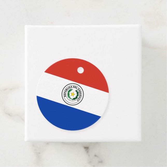Paraguay flag favour tags (In Situ)