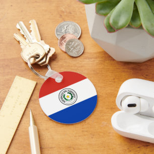 Paraguay flag key ring