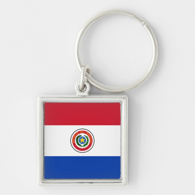 Paraguay Flag Keychain (Front)