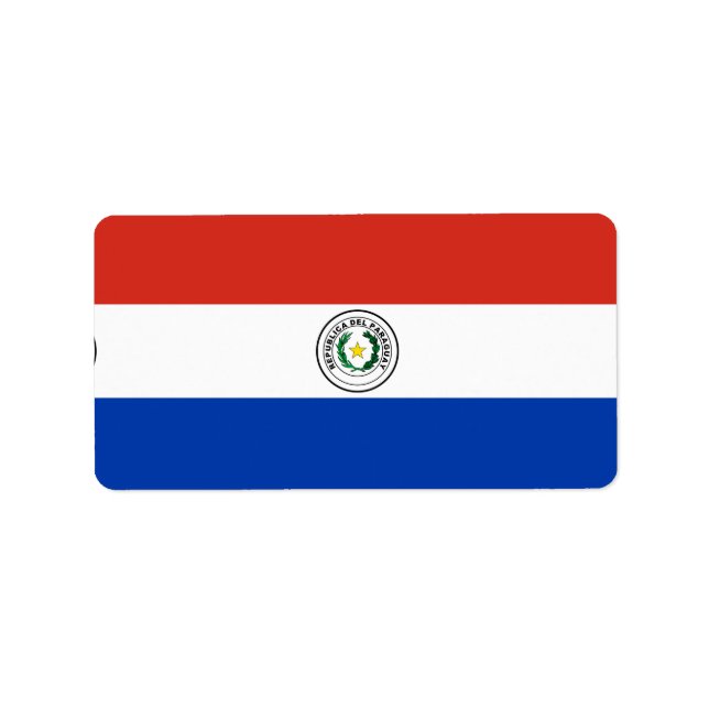 Paraguay flag label (Front)