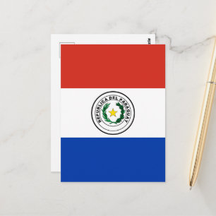 Paraguay flag postcard