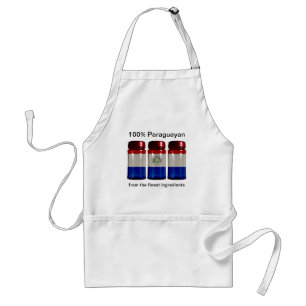 Paraguay Flag Spice Jars Apron