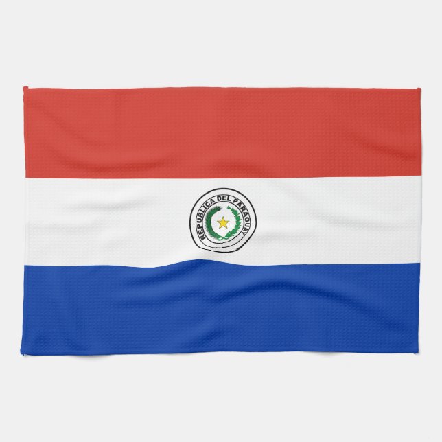 Paraguay Flag Tea Towel (Horizontal)