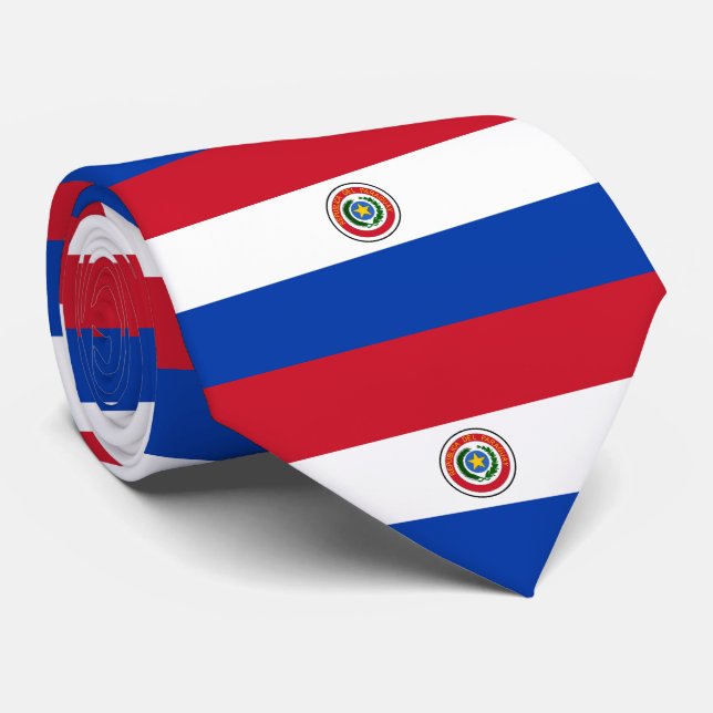 Paraguay flag tie (Rolled)