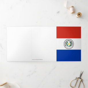 Paraguay flag Tri-Fold card