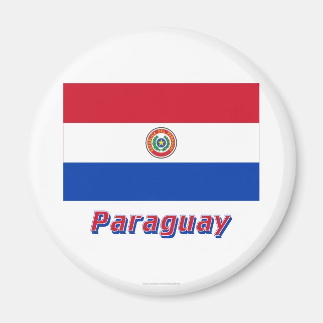 Paraguay Flag with Name Magnet (Front)