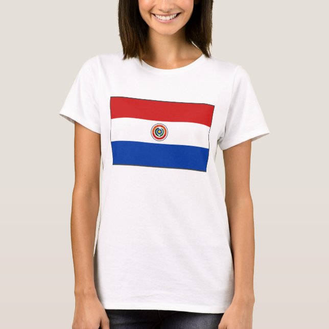Paraguay Flag x Map T-Shirt (Front)