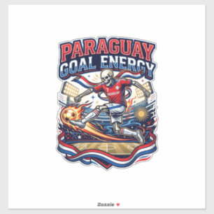 Paraguay Goal Energy Skeleton Striker Nations Bold