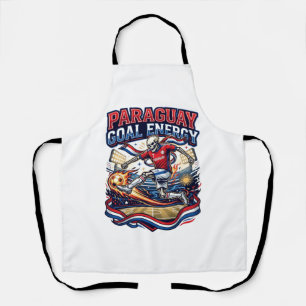 Paraguay Goal Energy Skeleton Striker Nations Bold Apron