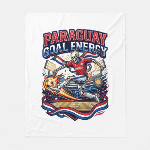 Paraguay Goal Energy Skeleton Striker Nations Bold Fleece Blanket