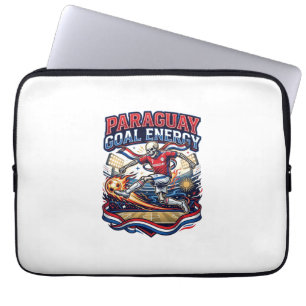 Paraguay Goal Energy Skeleton Striker Nations Bold Laptop Sleeve