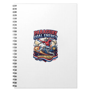 Paraguay Goal Energy Skeleton Striker Nations Bold Notebook