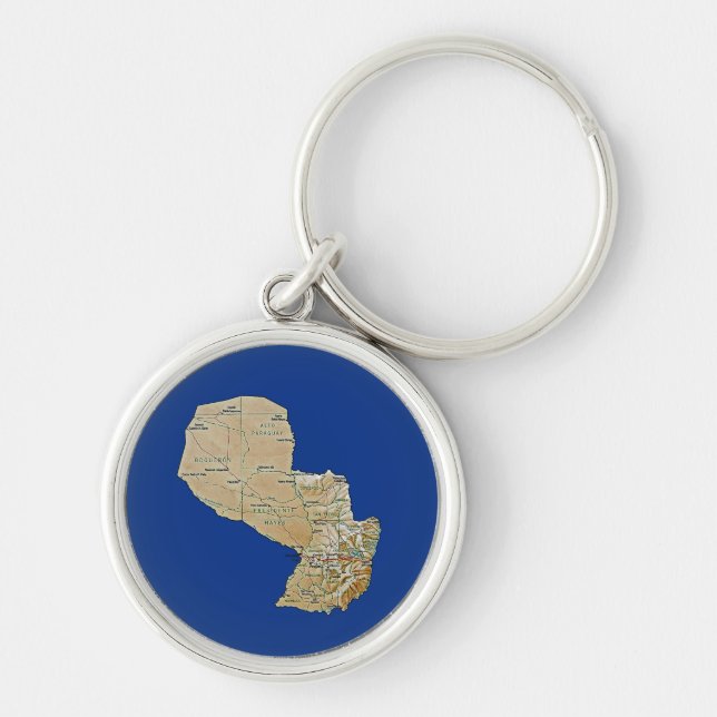 Paraguay Map Keychain (Front)