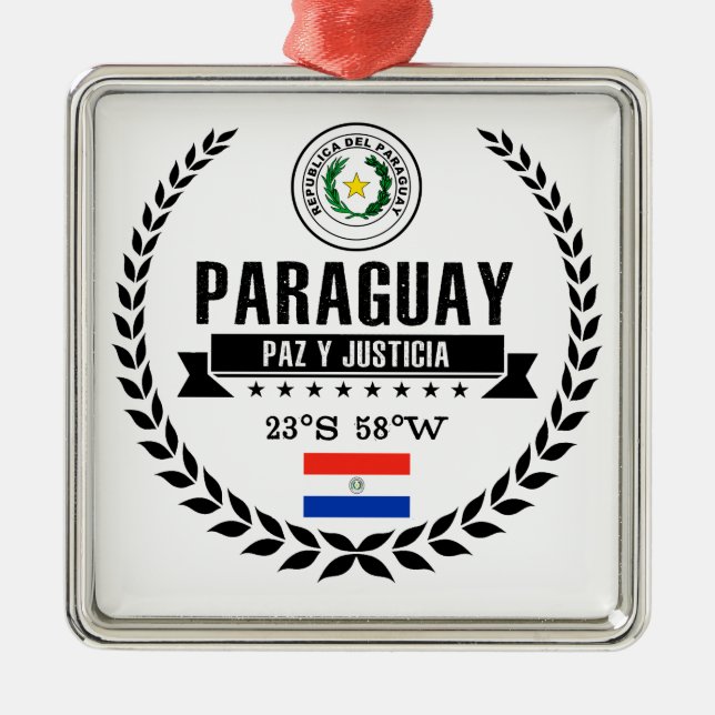 Paraguay Metal Tree Decoration (Front)