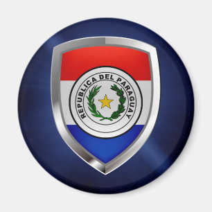 Paraguay Metallic Emblem Magnet